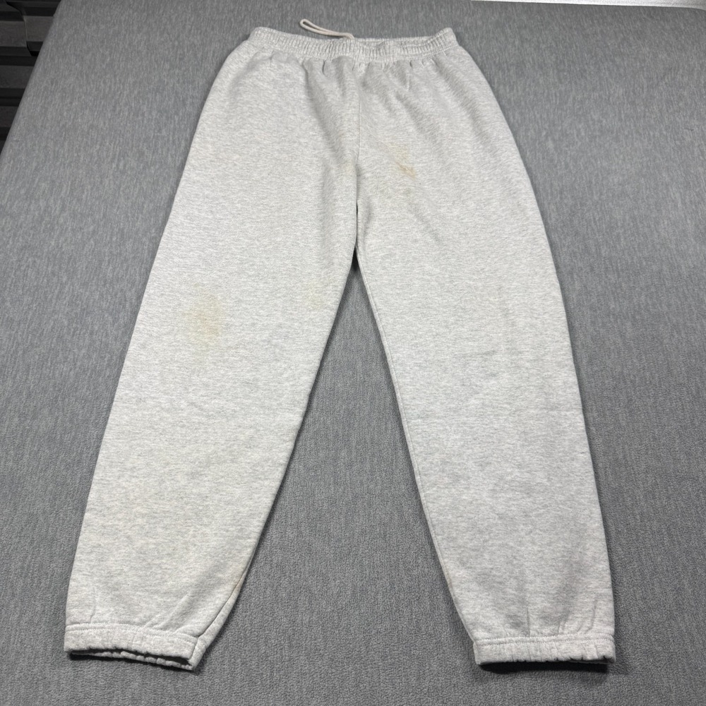 Fruit of the Loom Sweatpants Mens Large Gray Vintage Made in USA Fleece Joggers